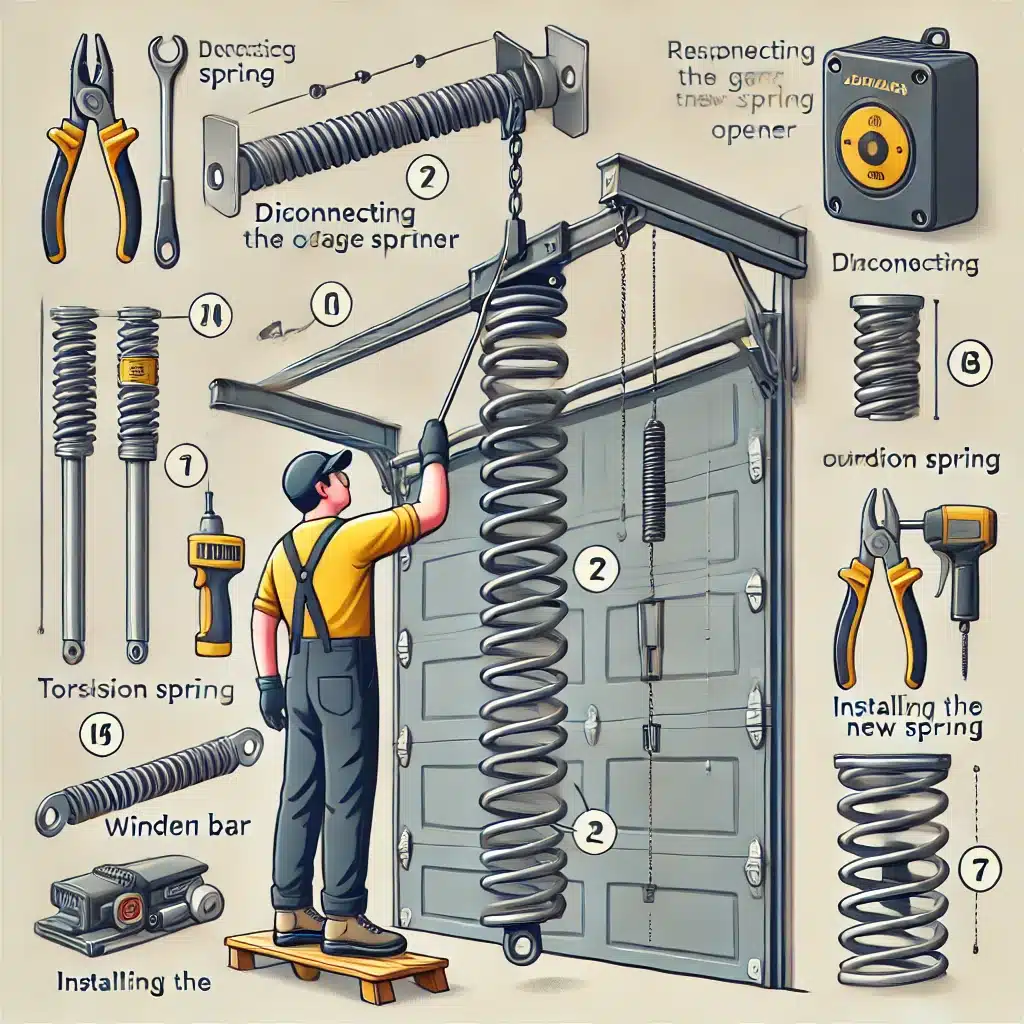 how to replace garage door spring