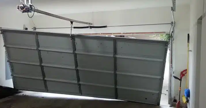 garage door off track