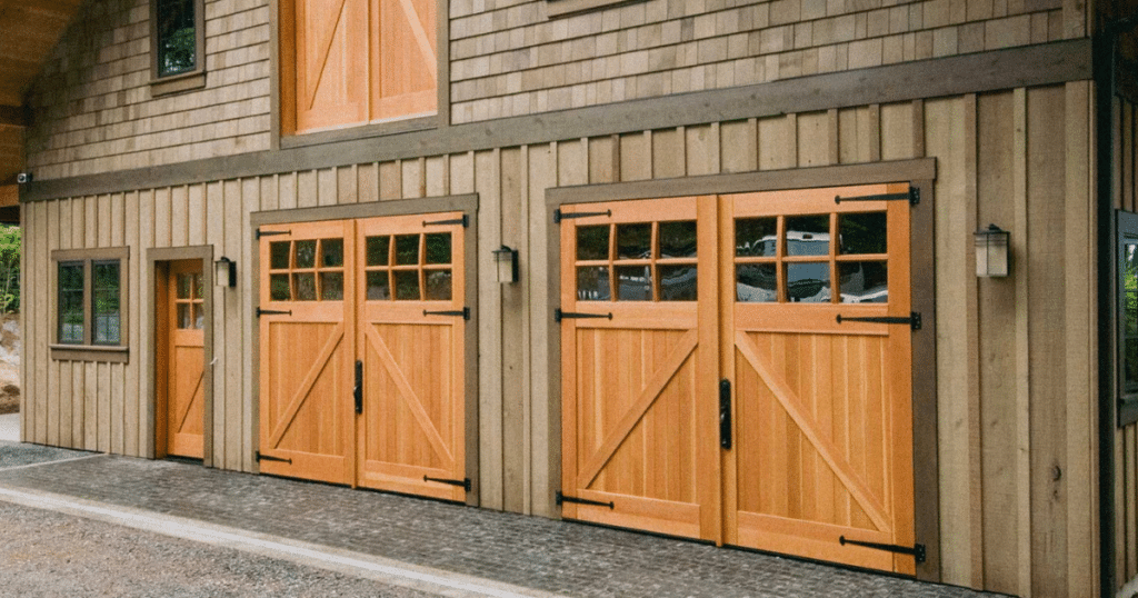 wooden garage door in Hampton Roads, VA